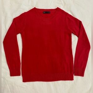 Marks & Spencer red crewneck 100% Acrylic preppy sweater size 4